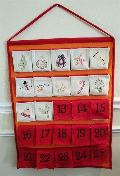 Hanging Advent Calendar With Pockets
